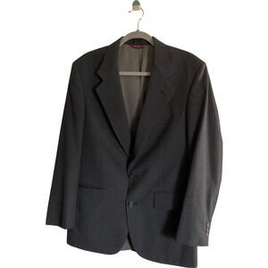 Jos. A. Bank Men's 38R Dark Gray Coat Wool Solid Suit Business Express